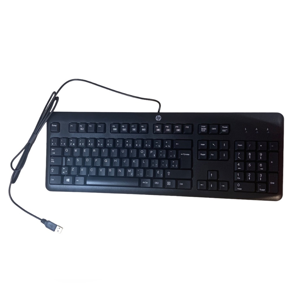 ⌨️🔌HP New black keyboard Qwerty Plug’n Play in its packaging USB Plug🔌⌨️